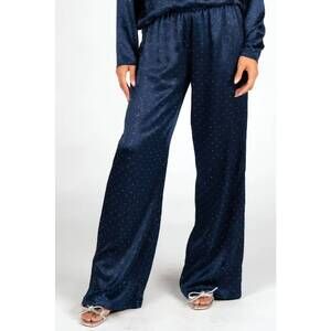 NEW SINCERELY OURS billie embellished pants in navy